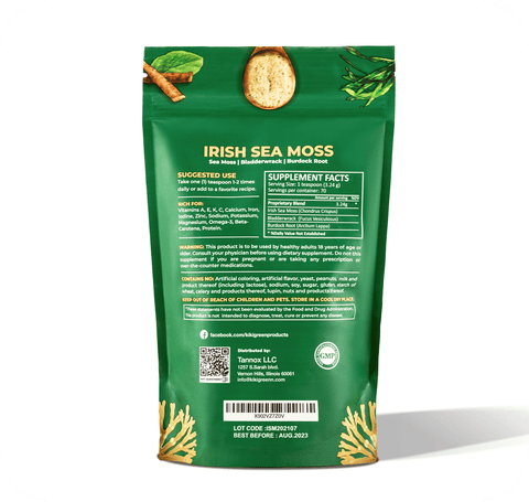 Irish Sea Moss with Bladderwrack & Burdock Root  KIKI Green