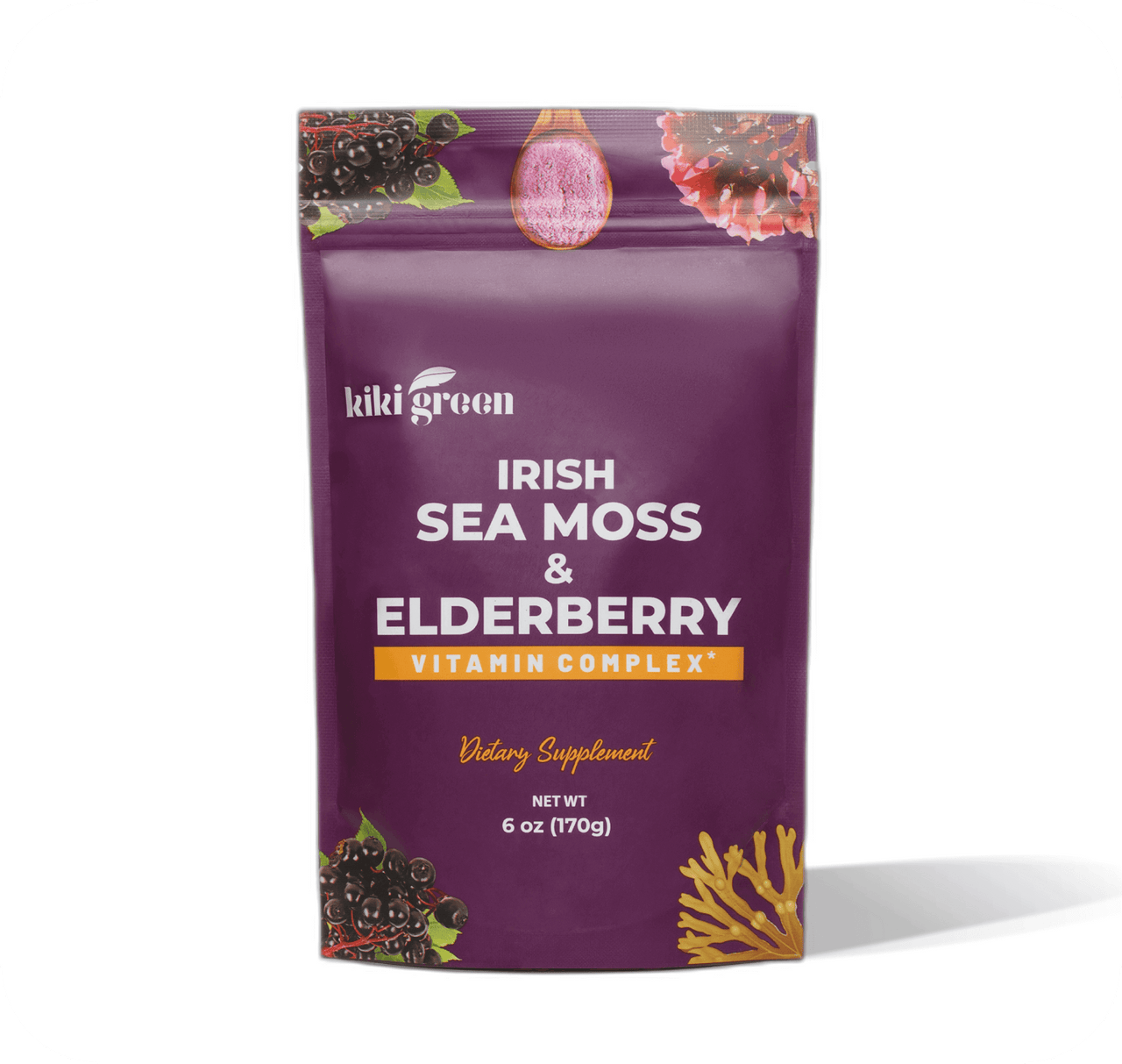 Sea Moss Powder with Elderberry - Immune Support, 6 Oz