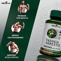 Thumbnail for KIKI Green Fadogia Agrestis Extract for Men 1000mg Per Serving, 10:1 Extract Herbal Supplement 120 Vegan Capsules for Daily Use