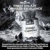 Thumbnail for KIKI Green Shilajit Capsules - Shilajit Pure Himalayan Organic Supplement, 40% Fulvic Acid & Trace Minerals - 500 mg Pure Shilajit per Serving for Strength, Energy, Immunity - 60 Vegan Capsules