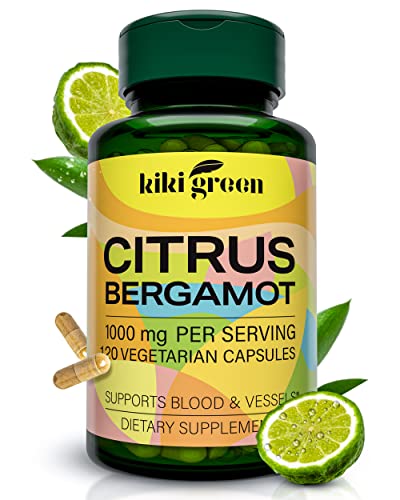 KIKI Green Citrus Bergamot Extract 1000mg - Citrus Bergamot Supplement for Heart Health, Immune System Support and Healthy Aging Non-GMO, Gluten-Free Supplement
