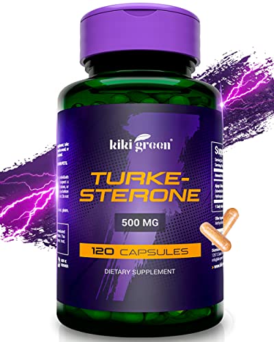 Turkesterone Supplement 500mg Ajuga Turkestanica Extract 120 Capsules Pre-Workout for Muscular Development, Hydroxypropyl-β-cyclodextrin for Enhanced Bioavailability Third Party Tested, Vegan Pills