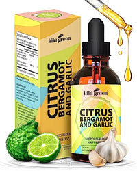Thumbnail for KIKI Green Liquid Citrus Bergamot & Garlic Extract - Citrus Bergamot Supplement for Heart Health, Immune System Support and Healthy Aging Non-GMO, Gluten-Free Supplement 2 Fl Oz.