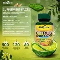 Thumbnail for KIKI Green Citrus Bergamot Extract 1000mg - Citrus Bergamot Supplement for Heart Health, Immune System Support and Healthy Aging Non-GMO, Gluten-Free Supplement